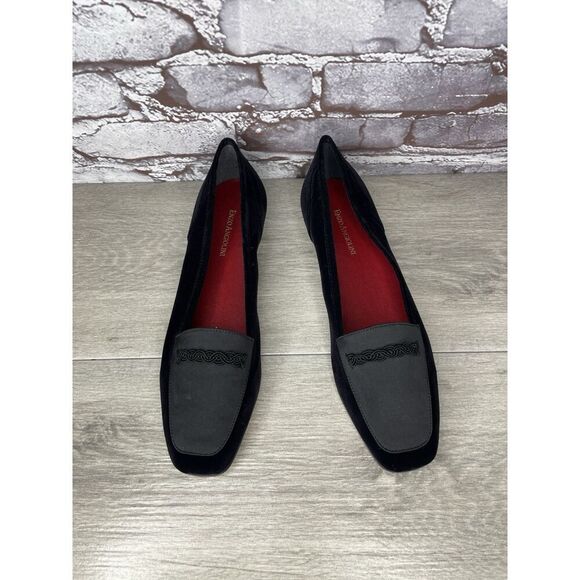 Enzo Angiolini Gray Black Suede Slip On Dress Flats Women’s Sz 10M US/40.5EU - Picture 9 of 16